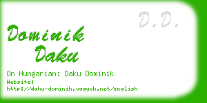 dominik daku business card